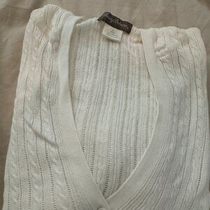 Tommy Bahama White Sweater with Hood - Size M